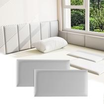 Cabeceira Umedol Grey, pacote com 4 painéis autoadesivos de 20x40 cm