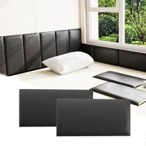 Cabeceira Umedol, pacote com 12 painéis de parede 3D pretos de 20x40cm