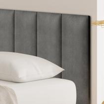 Cabeceira Veludo Unitária Modular Estofada Retangular 60X20cm para Cama Box Queen King