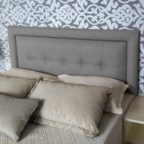 Cabeceira Veneza Diamond Cinza 05 1 Linha Linho Queen 160 X 60