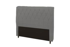 Cabeceira Viena Plus Casal 1400mm Veludo Slim Chumbo - Simbal