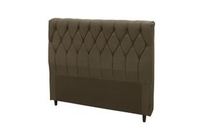 Cabeceira Viena Plus King Size 1950mm Suede Marrom Taupe - Simbal