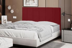 Cabeceira Vitória 138Cm Para Cama Box Casal Suede Vermelho