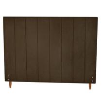 Cabeceira Vitória Para Colchão 1,28m Viúva Solteirão Suede Marrom - Aurora Line Cabeceira Vitória Para Colchão 1,28m Viúva Solteirão Suede Marrom - Aurora Line