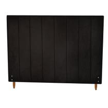 Cabeceira Vitória Para Colchão 1,28m Viúva Solteirão Suede Preto - Aurora Line Cabeceira Vitória Para Colchão 1,28m Viúva Solteirão Suede Preto - Aurora Line