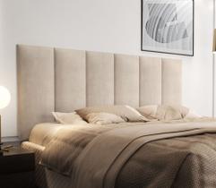 Cabeceira Viúva Suspensa Estofada Conforto e Sofisticação para seu Quarto - Várias Cores