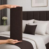 cabeceiras de cama de casal para cama box estofada Painel Autoadesivo Suede 140cm