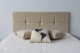 Cabeceiras Estofada Dubs solteiro 1.40m Painel Cor off white botoes cor