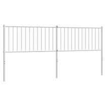 Cabecero vidaXL de Metal 90 cm para Camas King Size Acero Blanco