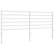 Cabecero vidaXL de Metal Blanco para Camas King Size de 90 cm