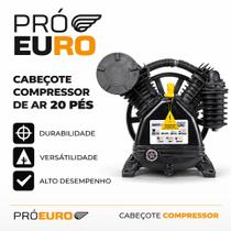Cabeçote Compressor 20 pés 200L 175PSI Pró Euro - V8 BRASIL Cabeçote Compressor 20 pés 200L 175PSI Pró Euro - V8 BRASIL