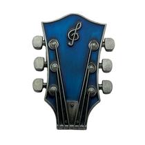 Cabeçote de guitarra Belt Buckle Rock Music Vintage Blue Alloy