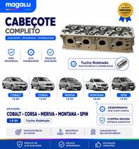 Cabeçote Roletado Cobalt Corsa Meriva Montana Spin 1.8 8v Cabeçote Roletado Cobalt Corsa Meriva Montana Spin 1.8 8v