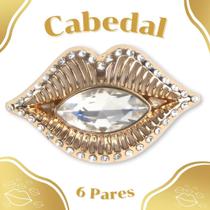 Cabedal - Pircing Boca Para Chinelo C/6 Pares - Lljl102 - Nybc