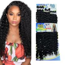 Cabelo Anjo Cacheado Entrelace 100% Bio 80cm Longo 9 Telas