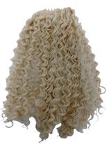 Cabelo Aplique Cacheado Sintetico 50cm Loiro Rabo Caval Fibra