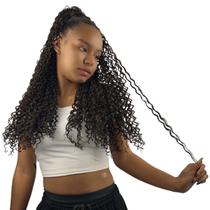 Cabelo Aplique Rabo De Cavalo Cacheado Orgânico 80cm