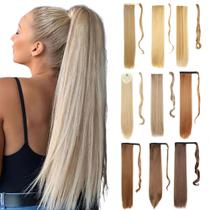 Cabelo Aplique Rabo de Cavelo tiras autocolantes Varias Cores 70cm