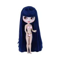 Cabelo Azul Pele Branca 30cm Boneca De Corpo Articulado BJD Para Meninas Anime SD Presente