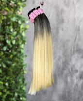 Cabelo Brasileiro Do Sul Loiro Raiz Esfumada 50cm/ 100G