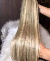 Cabelo Brasileiro do Sul Mesclado Dourado Liso 50G