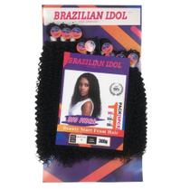 Cabelo Cacheado Organico de Bio Fibra Brazilian Idol 300g ALICE COR 1 PRETO