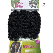 Cabelo Cacheado Solto Crochet Organico 55cm Curto Goivo