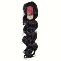 Cabelo Cacho Solto Rabo de Cavalo Emily Bio Vegetal Fibra Futura 70 cm 185 gramas Aplique Sistema Removível - Ser Mulher