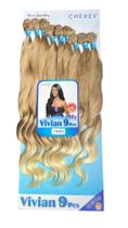 Cabelo Cherey Bio Fibra Liso Ondulado Vivian 9 telas 65cm 360g