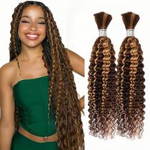 Cabelo com trança humana ou cabelo encaracolado 100% humano de 22 polegadas