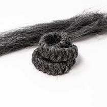 Cabelo crepe Hair Grisalho escuro Cabelo p/barba bigode 60cm Cabelo crepe Hair Grisalho escuro Cabelo p/barba bigode 60cm