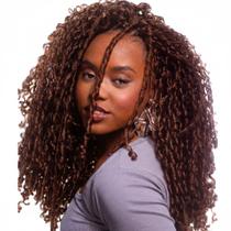 Cabelo Crochet Minina Nina 430g - 45cm Chocolate/Mel Cabelo Crochet Minina Nina 430g - 45cm Chocolate/Mel
