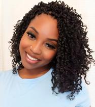 Cabelo de crochê Aksice Yanky Twist 20 cm, 8 pacotes, Bohemian 1B