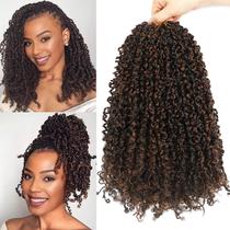 Cabelo de crochê Aksice Yanky Twist 25 cm, 8 pacotes, Bohemian 1B/H/30