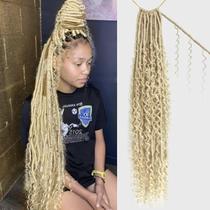 Cabelo de crochê Boho Faux Locs 30 cm Goddess Locs, 8 pacotes 613