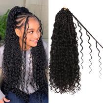 Cabelo de crochê CooCooJoo Goddess Boho Box Braids 14