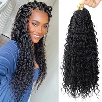 Cabelo de crochê Diha Goddess Box Braids 22 cm com pontas encaracoladas x8