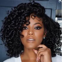 Cabelo de crochê EERYA Gogo Curl 10cm curto encaracolado para mulheres Cabelo de crochê EERYA Gogo Curl 10cm curto encaracolado para mulheres