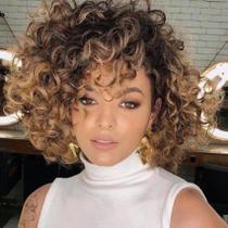 Cabelo de crochê EERYA Gogo Curl 10cm Short Curly T1B/30/27