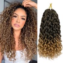 Cabelo de crochê EERYA Gogo Curl sintético de 14 polegadas para mulheres