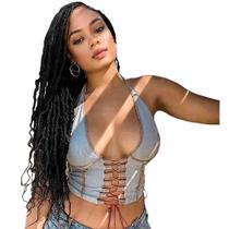 Cabelo de crochê Faux Locs BOHOBABE Boho Soft Curly Ends 18 polegadas