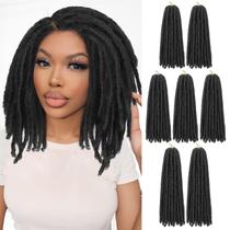Cabelo de crochê Faux Locs WIGNEE 140 fios pré-enrolados de 20 cm