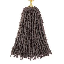 Cabelo de crochê GUOHUI Butterfly Locs 16 polegadas marrom escuro x6