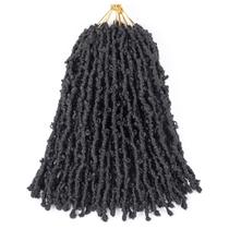 Cabelo de crochê GUOHUI Super Light Butterfly Locs 14", 6 pacotes