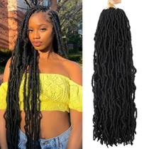 Cabelo de crochê Layashow Faux Locs Soft Locs 50 cm para borboleta Cabelo de crochê Layashow Faux Locs Soft Locs 50 cm para borboleta