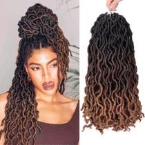 Cabelo de crochê LIYATE Goddess Faux Locs 14 em 6 pacotes de 3 tons