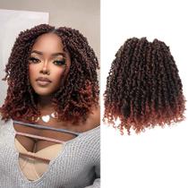 Cabelo de crochê LOCSBYHAND Yanky Twist, 10 pacotes de 10 cm, vermelho gengibre Cabelo de crochê LOCSBYHAND Yanky Twist, 10 pacotes de 10 cm, vermelho gengibre