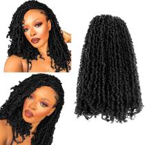 Cabelo de crochê LOCSBYHAND Yanky Twist 16 cm, 10 pacotes naturais