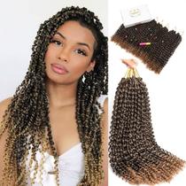 Cabelo de crochê Passion Twist Yussay Water Wave 18 cm 8 unidades Cabelo de crochê Passion Twist Yussay Water Wave 18 cm 8 unidades