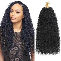 Cabelo de crochê ROYAWIG Goddess Locs de 18 polegadas para mulheres negras Cabelo de crochê ROYAWIG Goddess Locs de 18 polegadas para mulheres negras